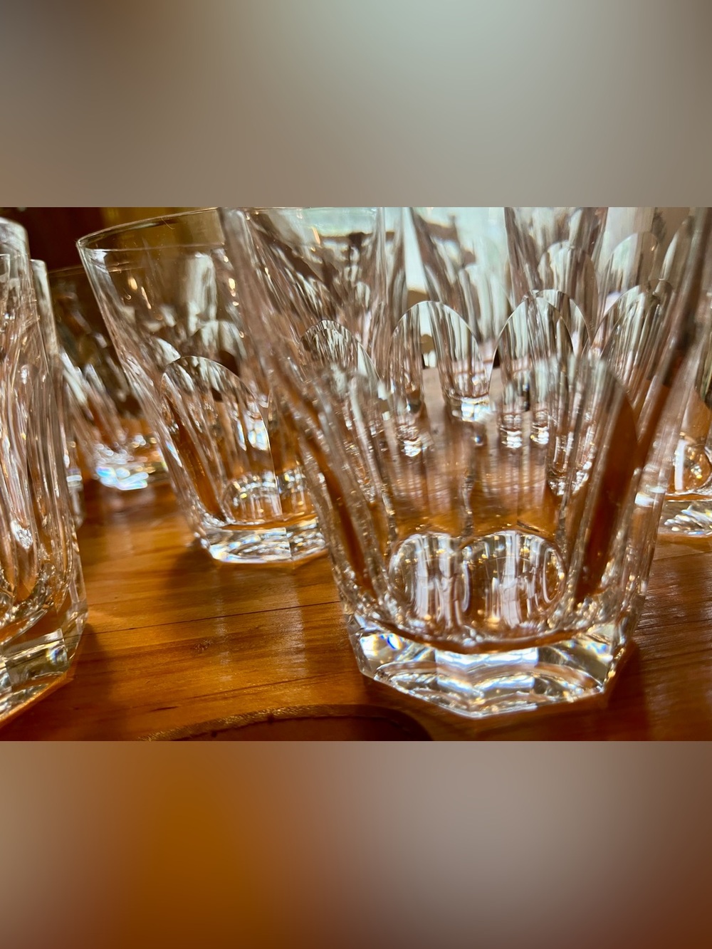 Vintage Waterford Crystal Sheila Pattern Lowball Set of 8 Perfect Gothic Etched